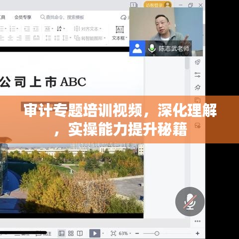 审计专题培训视频，深化理解，实操能力提升秘籍