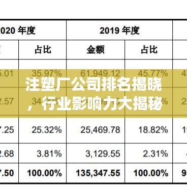 注塑厂公司排名揭晓，行业影响力大揭秘