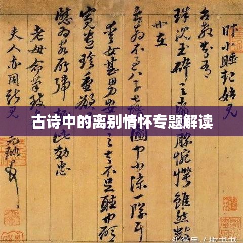 古诗中的离别情怀专题解读