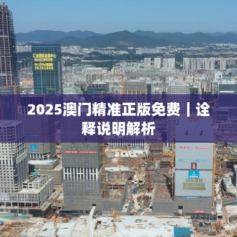 2025澳门精准正版免费｜诠释说明解析