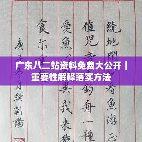 广东八二站资料免费大公开｜重要性解释落实方法