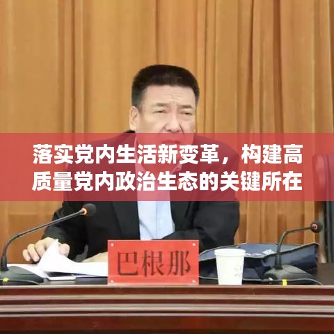 落实党内生活新变革，构建高质量党内政治生态的关键所在