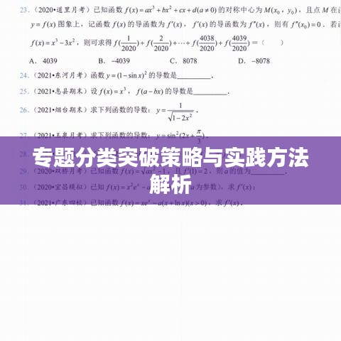 专题分类突破策略与实践方法解析