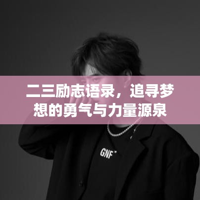 二三励志语录，追寻梦想的勇气与力量源泉