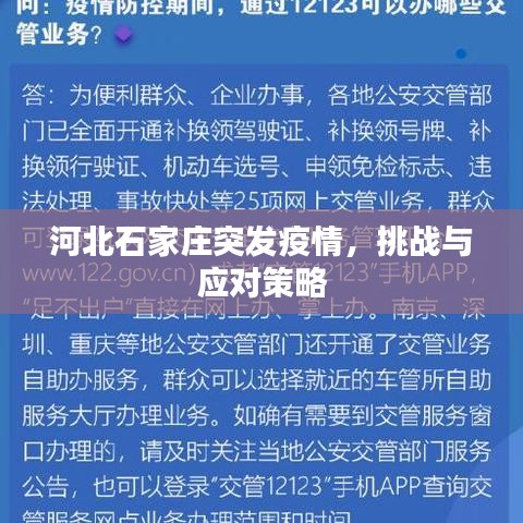 河北石家庄突发疫情，挑战与应对策略