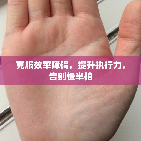 克服效率障碍，提升执行力，告别慢半拍