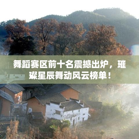 舞蹈赛区前十名震撼出炉，璀璨星辰舞动风云榜单！