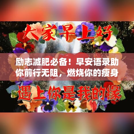 励志减肥必备！早安语录助你前行无阻，燃烧你的瘦身激情