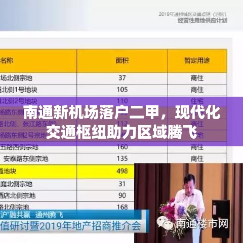 南通新机场落户二甲，现代化交通枢纽助力区域腾飞