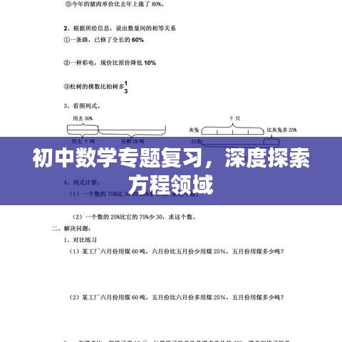 初中数学专题复习，深度探索方程领域