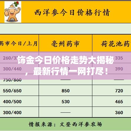 饰金今日价格走势大揭秘，最新行情一网打尽！